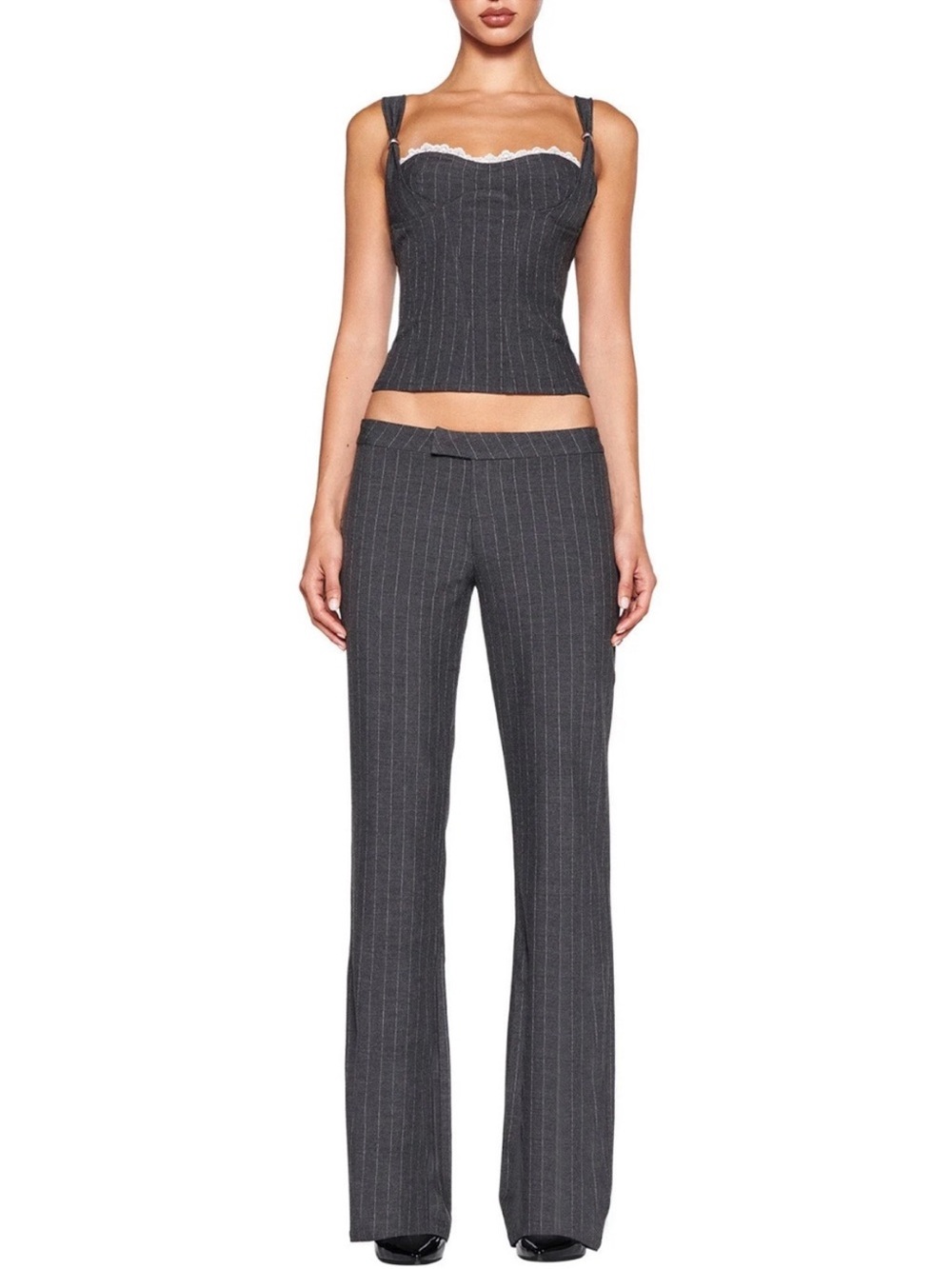 I. AM. GIA * Sold Out * Marrion Pinstripe Idez Corset + Pant Set Brand New ⭐️